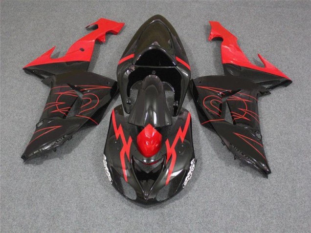 2006-2007 Noir Rouge Kawasaki ZX10R Carénage Moto 2006-2007 Noir Rouge Kawasaki ZX10R Carénage Moto