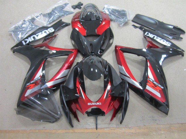 2006-2007 Noir Rouge Suzuki GSXR 600 Carrosserie Moto 2006-2007 Noir Rouge Suzuki GSXR 600 Carrosserie Moto