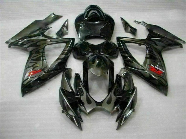 2006-2007 Noir Suzuki GSXR 600/750 Kit Carénages Motos & Plastique 2006-2007 Noir Suzuki GSXR 600/750 Kit Carénages Motos & Plastique