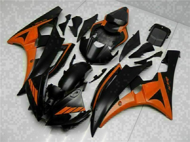 2006-2007 Orange Noir Yamaha YZF R6 Carénage Moto 2006-2007 Orange Noir Yamaha YZF R6 Carénage Moto