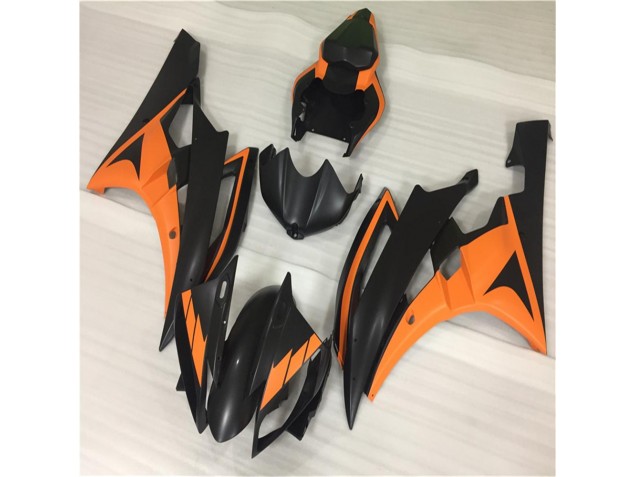 2006-2007 Orange Noir Yamaha YZF R6 Carénages Moto
