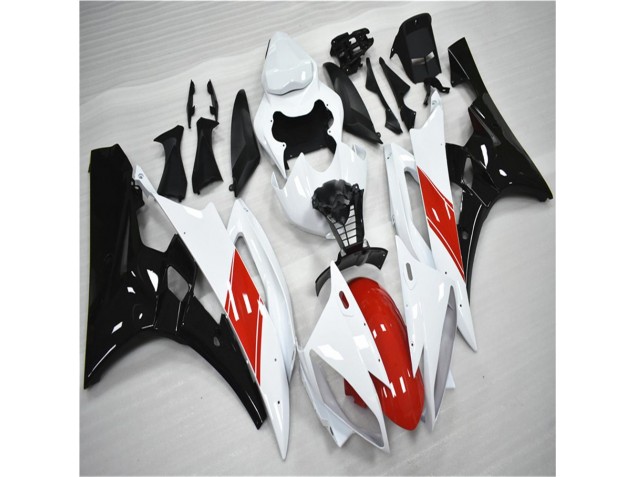 2006-2007 Rouge Blanc Noir Yamaha YZF R6 Carénage Moto
