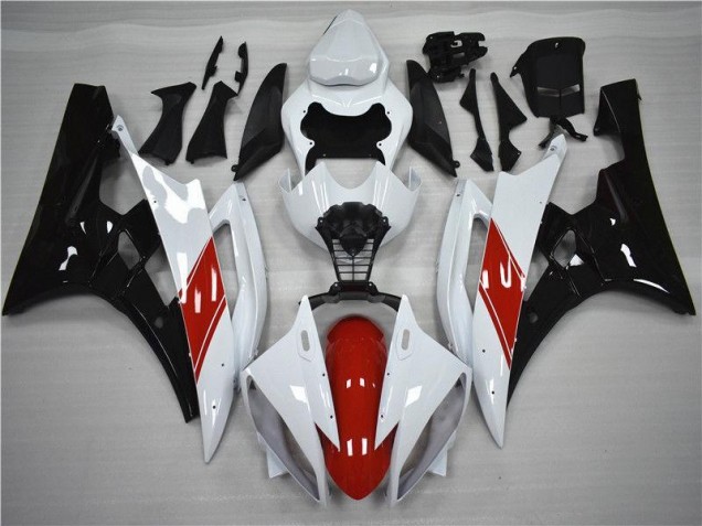 2006-2007 Rouge Blanc Noir Yamaha YZF R6 Carénage Moto