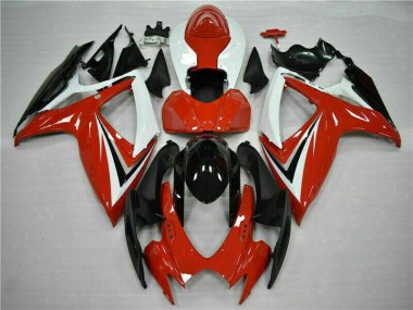 2006-2007 Rouge Blanc Suzuki GSXR 600/750 Carénages Moto