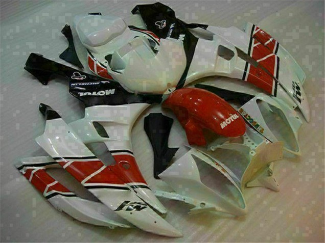 2006-2007 Rouge Blanc Yamaha YZF R6 Carénages Moto & Carrosserie