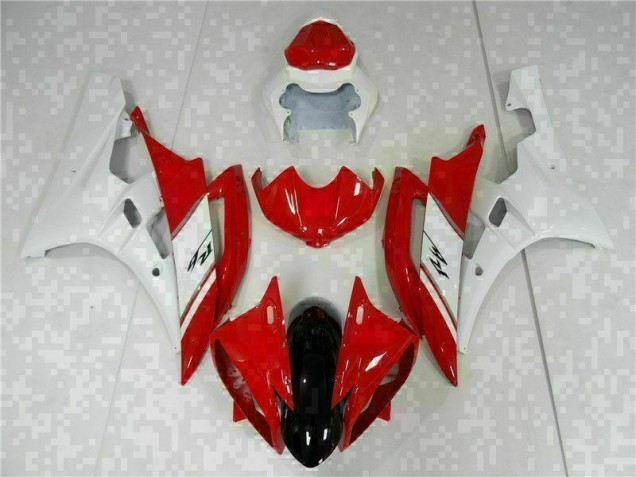 2006-2007 Rouge Blanc Yamaha YZF R6 Kit Carénages Motos Complet 2006-2007 Rouge Blanc Yamaha YZF R6 Kit Carénages Motos Complet