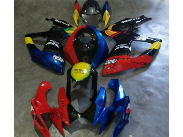 2006-2007 Rouge Bleu Suzuki GSXR 600/750 Carénage Moto 2006-2007 Rouge Bleu Suzuki GSXR 600/750 Carénage Moto