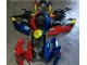 2006-2007 Rouge Bleu Suzuki GSXR 600/750 Carénage Moto 2006-2007 Rouge Bleu Suzuki GSXR 600/750 Carénage Moto