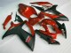 2006-2007 Rouge Noir Suzuki GSXR 600/750 Kit Carénages Motos Complet