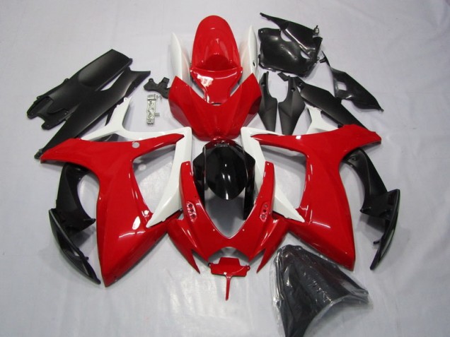 2006-2007 Rouge Noir Suzuki GSXR 600 Carénage Moto 2006-2007 Rouge Noir Suzuki GSXR 600 Carénage Moto
