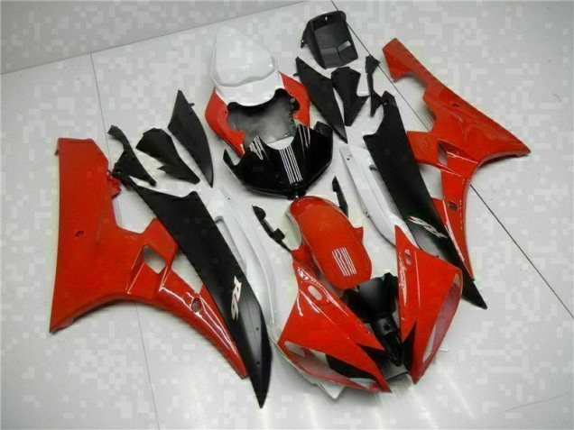 2006-2007 Rouge Noir Yamaha YZF R6 Carénage Moto