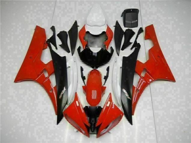 2006-2007 Rouge Noir Yamaha YZF R6 Carénage Moto