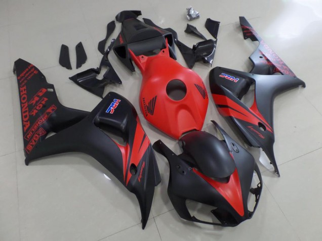 2006-2007 Rouge et Noir Mat Honda CBR1000RR Carénage Moto