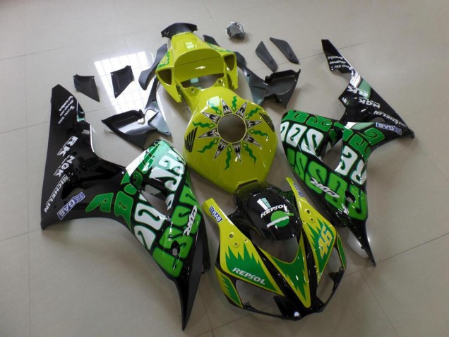 2006-2007 Vert Jaune Rossi Honda CBR1000RR Carénage Moto 2006-2007 Vert Jaune Rossi Honda CBR1000RR Carénage Moto