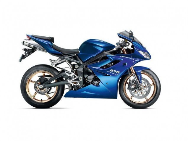 2006-2008 Bleu Triumph Daytona 675 Triple Carénage Moto 2006-2008 Bleu Triumph Daytona 675 Triple Carénage Moto