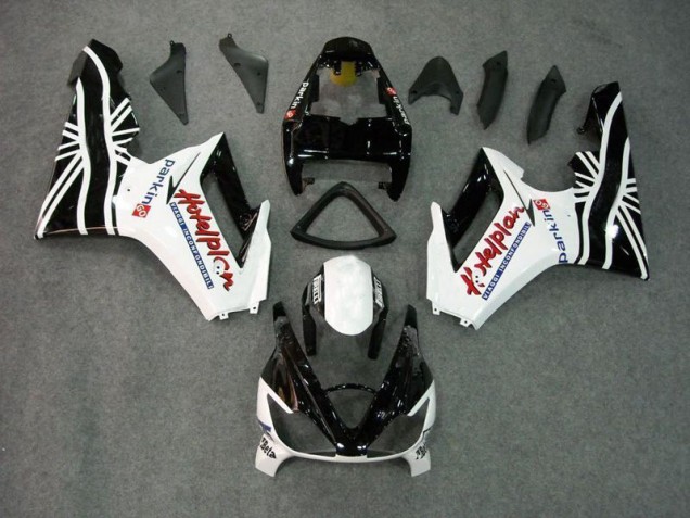 2006-2008 Noir Blanc Triumph Daytona 675 Triple Carénage Moto 2006-2008 Noir Blanc Triumph Daytona 675 Triple Carénage Moto