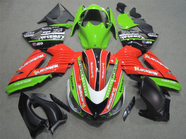 2006-2011 Rouge Vert Motocard Kawasaki ZX14R ZZR1400 Carénage Moto 2006-2011 Rouge Vert Motocard Kawasaki ZX14R ZZR1400 Carénage Moto