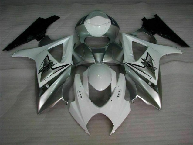 2007-2008 Argent Blanc Suzuki GSXR 1000 Carénage Moto 2007-2008 Argent Blanc Suzuki GSXR 1000 Carénage Moto