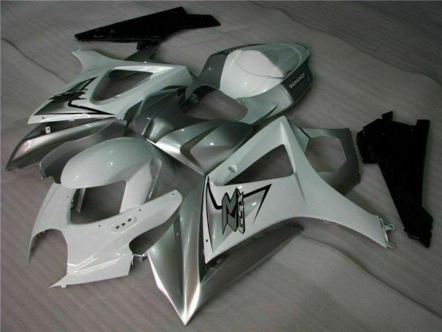 2007-2008 Argent Blanc Suzuki GSXR 1000 Carénage Moto 2007-2008 Argent Blanc Suzuki GSXR 1000 Carénage Moto