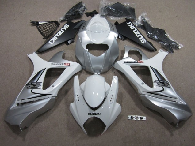 2007-2008 Blanc Argent Suzuki GSXR 1000 Carénage Moto