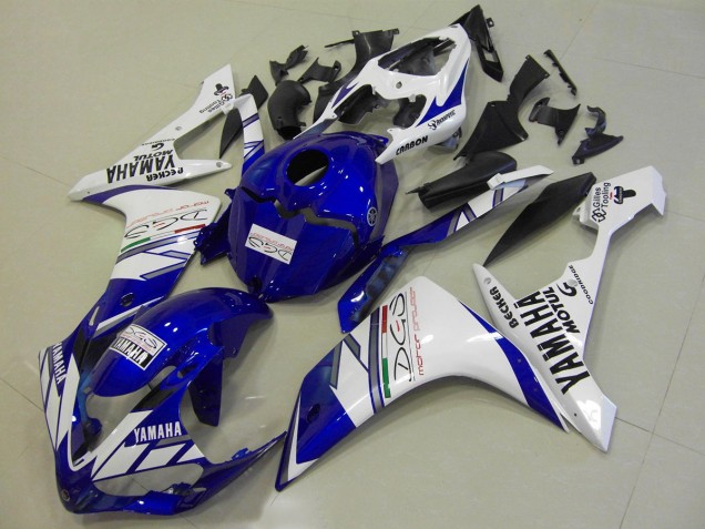 2007-2008 Blanc Bleu Tri Colour Yamaha YZF R1 Carénage Moto 2007-2008 Blanc Bleu Tri Colour Yamaha YZF R1 Carénage Moto