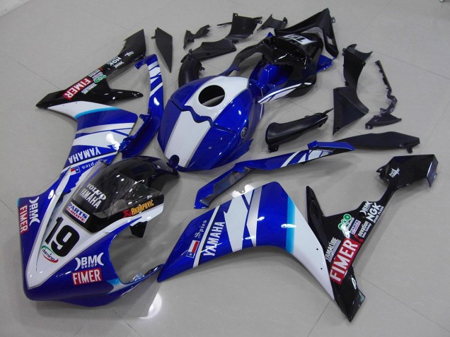 2007-2008 Blanc Bleu Yamaha YZF R1 Carénage Moto 2007-2008 Blanc Bleu Yamaha YZF R1 Carénage Moto