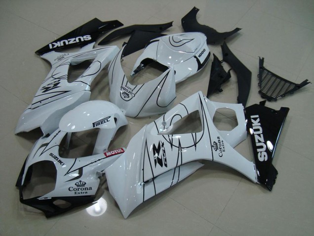 2007-2008 Blanc Corona Suzuki GSXR 1000 Carénage Moto