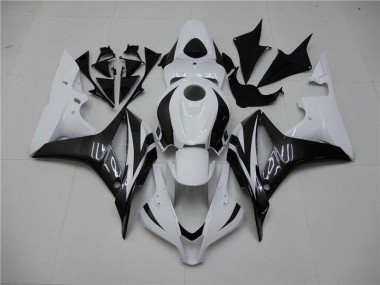 2007-2008 Blanc Noir Honda CBR600RR Carénages Moto
