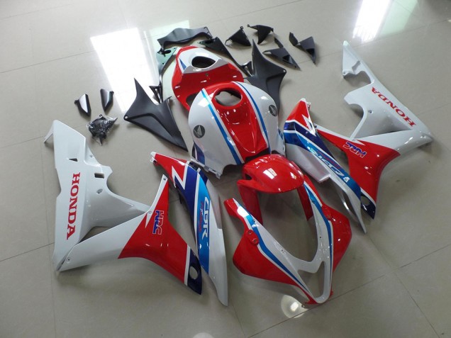 2007-2008 Blanc Rouge Bleu HRC Honda CBR600RR Carénage Moto 2007-2008 Blanc Rouge Bleu HRC Honda CBR600RR Carénage Moto