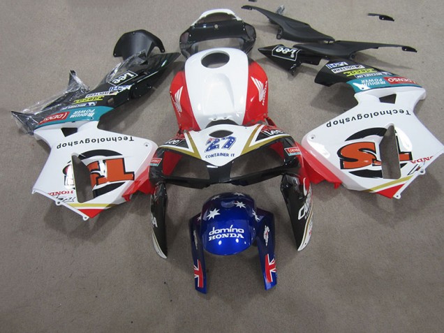 2007-2008 Blanc Rouge Bleu Honda CBR600RR Carénage Moto 2007-2008 Blanc Rouge Bleu Honda CBR600RR Carénage Moto