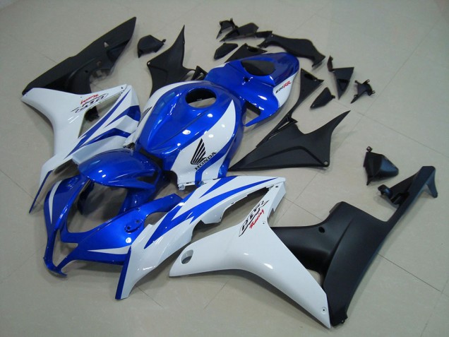 2007-2008 Bleu Blanc Noir Mat Honda CBR600RR Carénage Moto 2007-2008 Bleu Blanc Noir Mat Honda CBR600RR Carénage Moto
