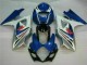 2007-2008 Bleu Blanc Suzuki GSXR 1000 Kit Carénages Motos Complet 2007-2008 Bleu Blanc Suzuki GSXR 1000 Kit Carénages Motos Complet