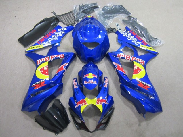 2007-2008 Bleu Red Bull Suzuki GSXR 1000 Carénage Moto 2007-2008 Bleu Red Bull Suzuki GSXR 1000 Carénage Moto