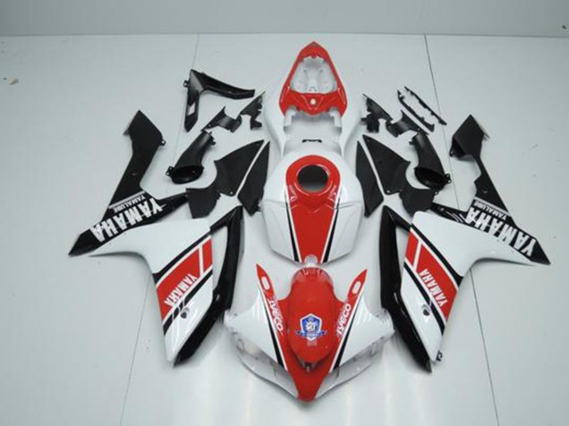 2007-2008 Factory Rouge Blanc Yamaha YZF R1 Carénage Moto 2007-2008 Factory Rouge Blanc Yamaha YZF R1 Carénage Moto