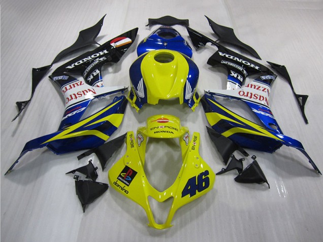 2007-2008 Jaune Bleu 46 Honda CBR600RR Carénage Moto 2007-2008 Jaune Bleu 46 Honda CBR600RR Carénage Moto