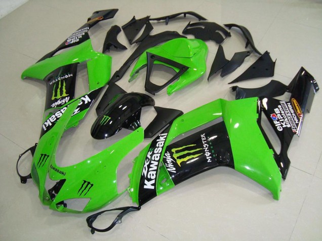 2007-2008 Monster Vert Kawasaki ZX6R Carénage Moto 2007-2008 Monster Vert Kawasaki ZX6R Carénage Moto