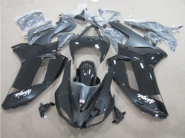 2007-2008 Noir Blanc Kawasaki ZX6R Carénage Moto 2007-2008 Noir Blanc Kawasaki ZX6R Carénage Moto
