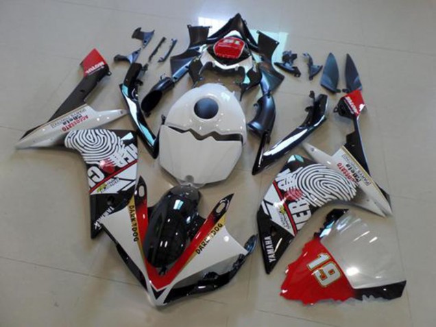2007-2008 Noir Blanc Rouge Yamaha YZF R1 Carénage Moto 2007-2008 Noir Blanc Rouge Yamaha YZF R1 Carénage Moto