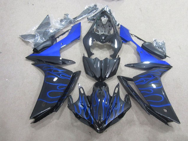 2007-2008 Noir Bleu Flamme Yamaha YZF R1 Carénage Moto 2007-2008 Noir Bleu Flamme Yamaha YZF R1 Carénage Moto