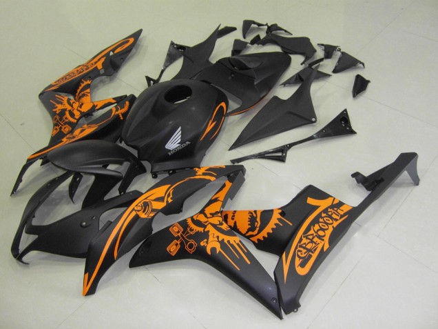 2007-2008 Noir Mat Orange Décalque Honda CBR600RR Carénage Moto 2007-2008 Noir Mat Orange Décalque Honda CBR600RR Carénage Moto