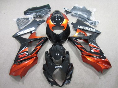2007-2008 Noir Orange Suzuki GSXR 1000 Carénages Moto