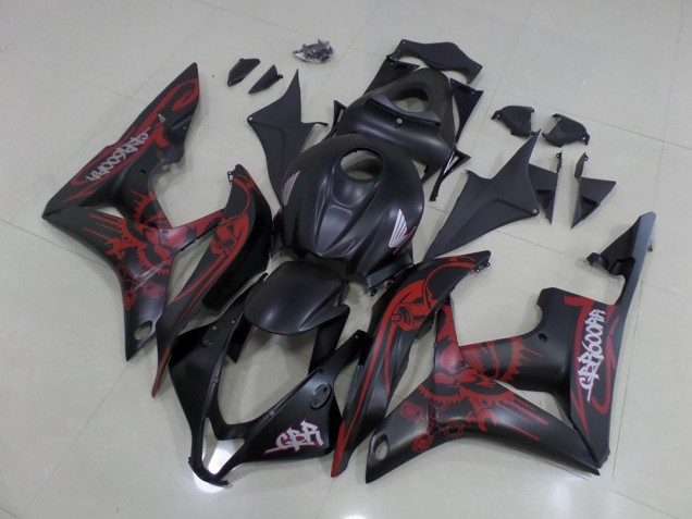 2007-2008 Noir Rouge Honda CBR600RR Carénages Moto 2007-2008 Noir Rouge Honda CBR600RR Carénages Moto