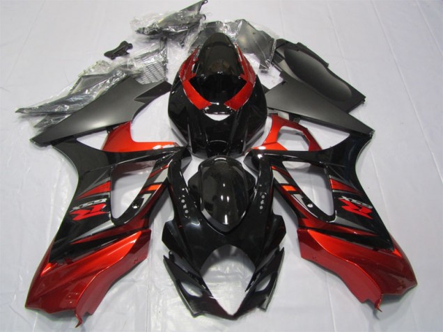 2007-2008 Noir Rouge Suzuki GSXR 1000 Carénage Moto