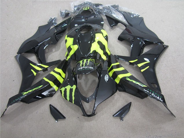 2007-2008 Noir Vert Monster Honda CBR600RR Carénage Moto
