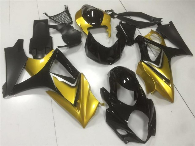 2007-2008 Or Noir Suzuki GSXR 1000 Carénages Moto