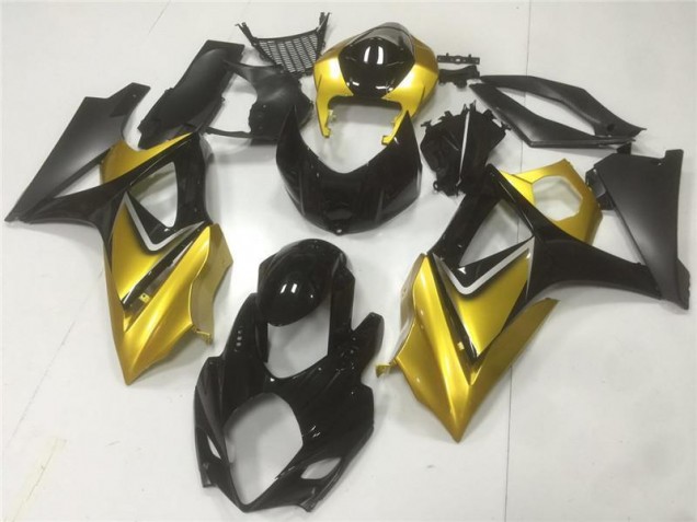 2007-2008 Or Noir Suzuki GSXR 1000 Carénages Moto