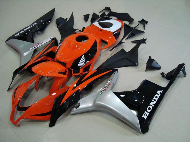 2007-2008 Orange Argent Noir Honda CBR600RR Carénage Moto 2007-2008 Orange Argent Noir Honda CBR600RR Carénage Moto