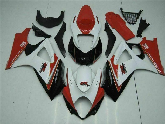 2007-2008 Rouge Blanc Suzuki GSXR 1000 Carénages Moto 2007-2008 Rouge Blanc Suzuki GSXR 1000 Carénages Moto