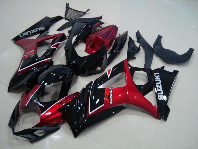 2007-2008 Rouge Noir Suzuki GSXR 1000 Carénages Moto 2007-2008 Rouge Noir Suzuki GSXR 1000 Carénages Moto