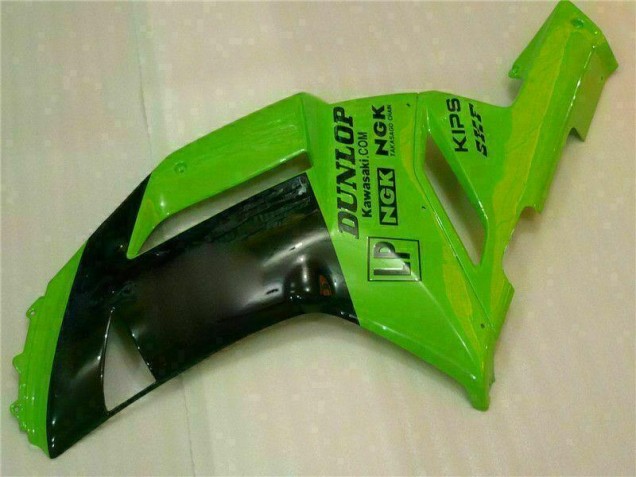 2007-2008 Vert Noir Dunlop Kawasaki ZX6R Carénage Moto 2007-2008 Vert Noir Dunlop Kawasaki ZX6R Carénage Moto